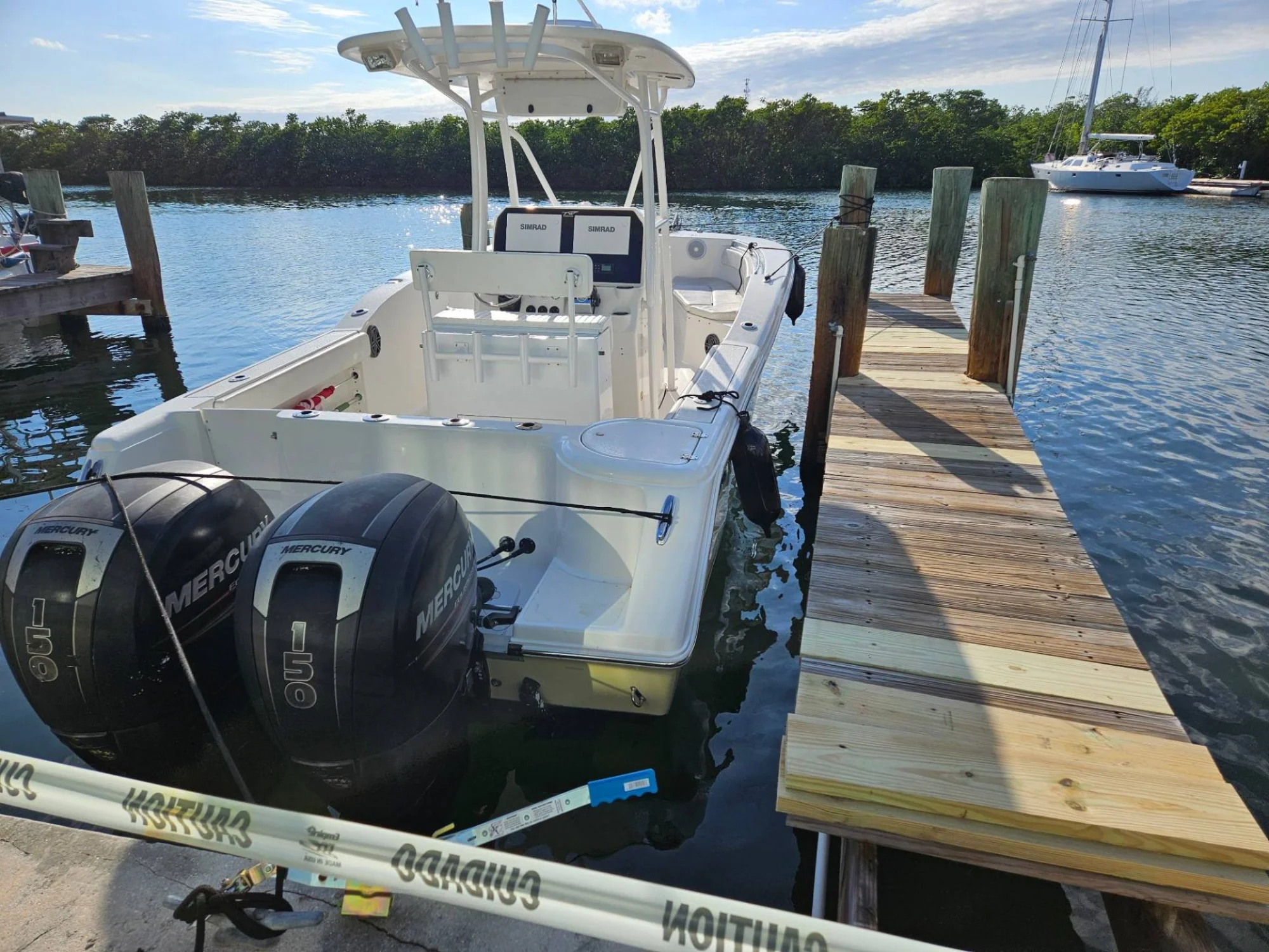 2013 Tidewater 250CC Adventure Twin Mercury 150HP 4-Strokes • Radar • Dual Simrads • Trailer Included - Image 5