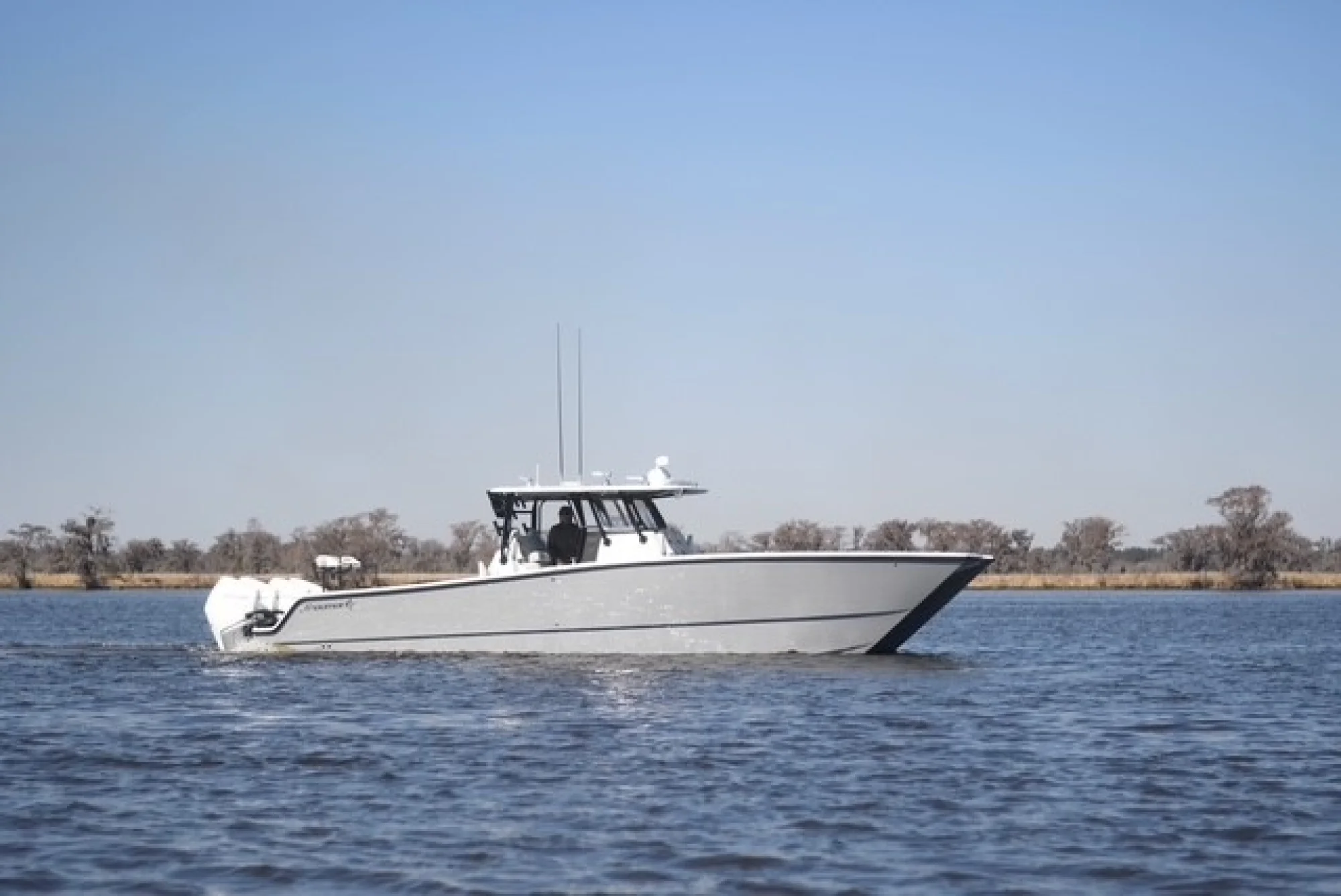 2023 Freeman 37VH is an absolute offshore weapon loaded with premium upgrades and powered by Quad 2023 Mercury 300HP Verado V8s with only 350 hours.